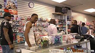 In this interracial blowbang, the ho gets bukkaked with cumshots from monster cocks in a high-definition gangbang scene.