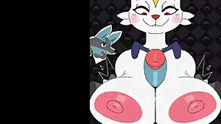 female cinderace - beatbanger with titty fuck and big tits