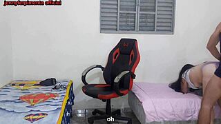 Stepsister Changes Near Stepbrother On Gamer Chair