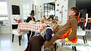 Yo, Join Our Thanksgiving Squirt Fest With Wild Family 4some!