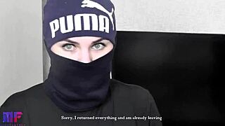 In this homemade roleplay, the burglar gets caught and receives a blowjob leading to facial.