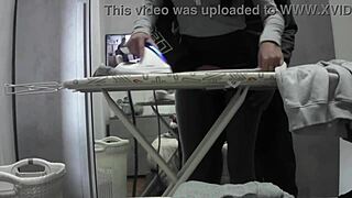 Desperate housewife orgasms during workday in pantyhose