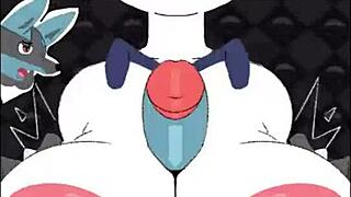 female cinderace - beatbanger with titty fuck and big tits