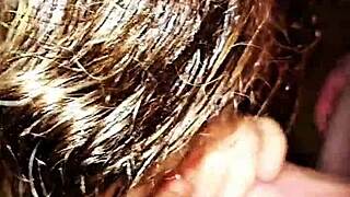 Blow job cumshot with big tits and monster cock