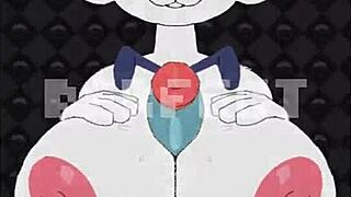 female cinderace - beatbanger with titty fuck and big tits