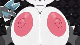 female cinderace - beatbanger with titty fuck and big tits