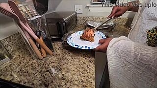 I Fucked a Convict with Big Black Cock Bareback Over a Table with Her Big Natural Tits Bouncing