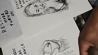 How to finish a tit sketch with cum?