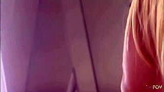 lewd blonde lesbians eat each other out in the bath before they fuck themselves with a dildo