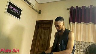 teen babe fucking and riding big fat cock wildly on the sofa 😈 leather gloves add kink