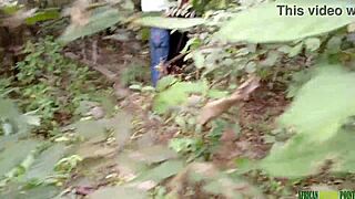 fucking in the bush with a black fat pussy!