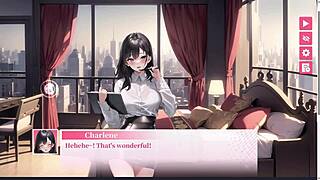 Sweet secretary casually wants boss's creampie in anime game.
