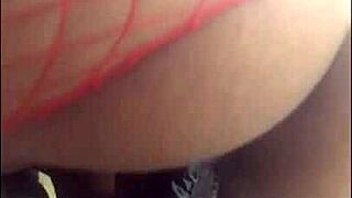 homemade ebony whore in fishnets masturbates and squirts her wet pussy. she moans loudly during the amateur session