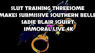 Dan's pounding reveals Sadie Blair's secret squirting talent tonight