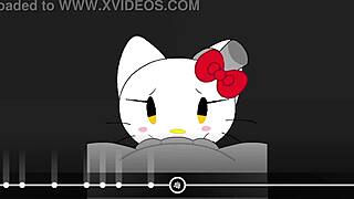 Gledam Hello Kitty kako je ogromni kurac snažno jebe