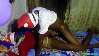 Fuck on Christmas Day with Big Black Cock Young Creampie Amateurs Monster Cock
