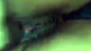 ebony babe plays with pussy with big dildo