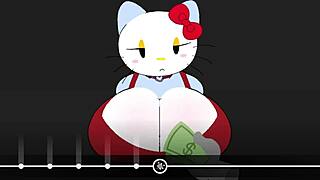 Gledam Hello Kitty kako je ogromni kurac snažno jebe