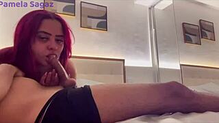 big-titted novinha gets pounded doggystyle by client's huge cock