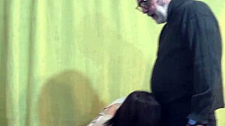 this old man brings a 24-year-old latina teen for trio domination doggystyle and facial cumshot