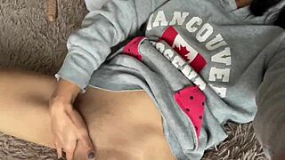 Hot Girl Filmed Intense Cum Video For Her Boyfriend With Big Ass And Creampie.