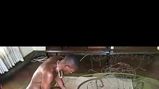 stuck in doggystyle, muff diving, creampie with ebony babe 😏