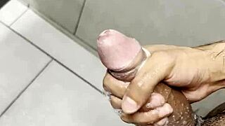masturbating in the gym bathroom for first time homemade