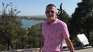 Yo, stranger invited us for tea, but his big dick slammed ass and pussy in a wild bi threesome!