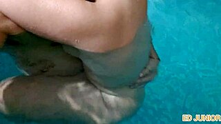 Tattooed Latina Pornstar Blows Big Black Cock Bareback in Pool