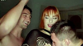 Squirt or Piss in Wild 3some Face Fucking