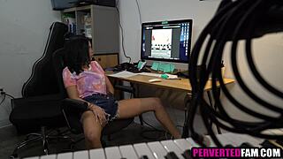 Ebony Teen 18+ Step Sister Caught Masturbating Pov Sex.