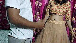 Stepsister and stepbrother share a close moment in cowgirl