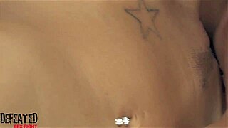 Blonde czech european lesbian engages in tribadism fight