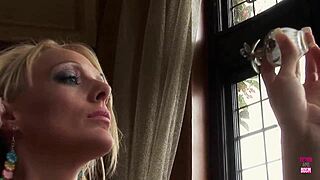 Blonde Lady Fucked Outdoors in Doggystyle with Piercings On.