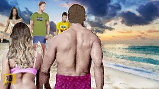At The Nudist Beach With My Family