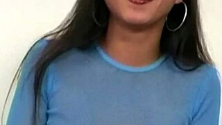 Dark-haired prostitute masturbates with good tits