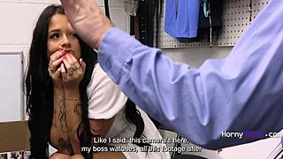 Holy shit this teen 18+ thief is such a slut. Groped and punished in office.