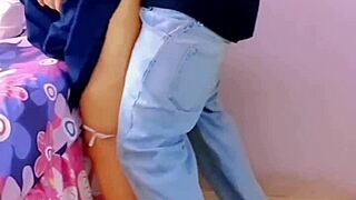 horny mexican students fuck in living room!