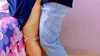 horny mexican students fuck in living room!