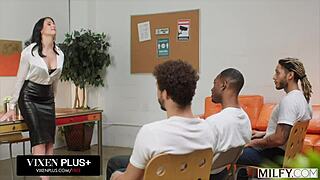 sienna rae's airtight debut at milfy office