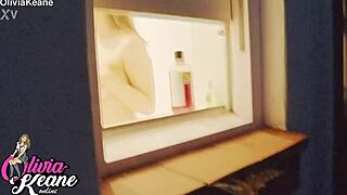 I watched my british neighbor flash her big tits in the shower