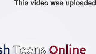 naughty british college student with blue eyes sucking stepdads cock in pantyhose 😏