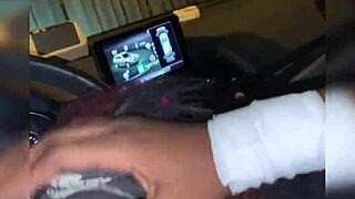 Emo girl begs for rough face fucking by black cock in the car