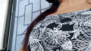 My husband leaves me horny, so I touch my big natural tits