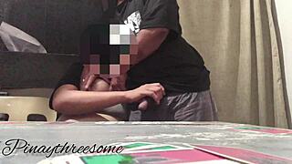 real homemade sex tape with cute friend licking pussy lips bent over