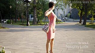 Naughty Girl Flashes Boobs Publicly Outdoors