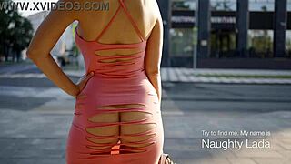 Naughty Girl Flashes Boobs Publicly Outdoors