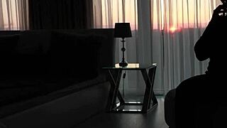 Busty girlfriend gives blowjob and rides cock for cumshot