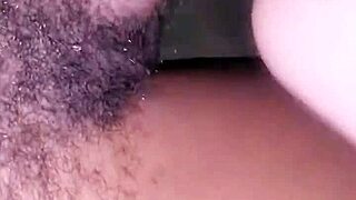I watch my pussy licked by his monster cock close up