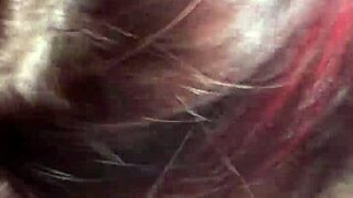 Emo girl begs for rough face fucking by black cock in the car